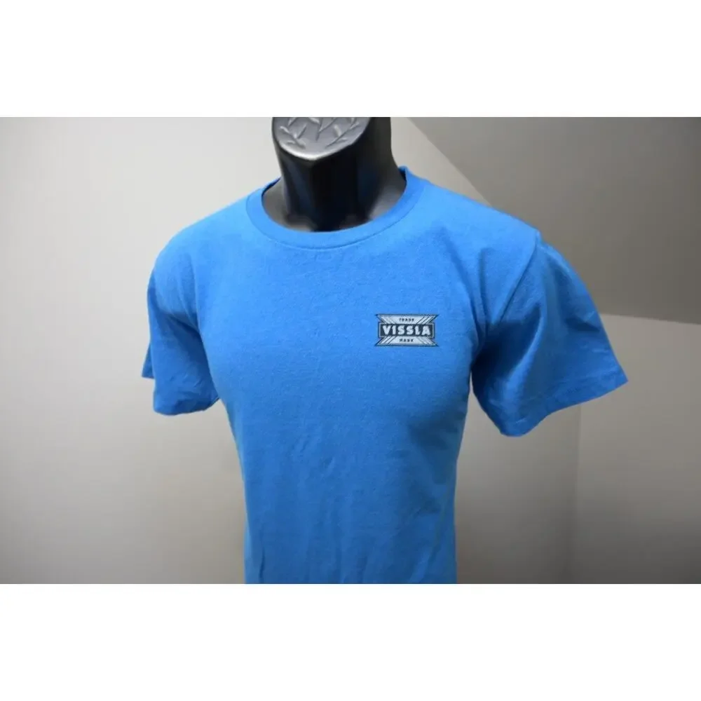 Vissla Tee Shirt Blue Cotton Poly Blend Short‎ Sleeve Boys Size XL